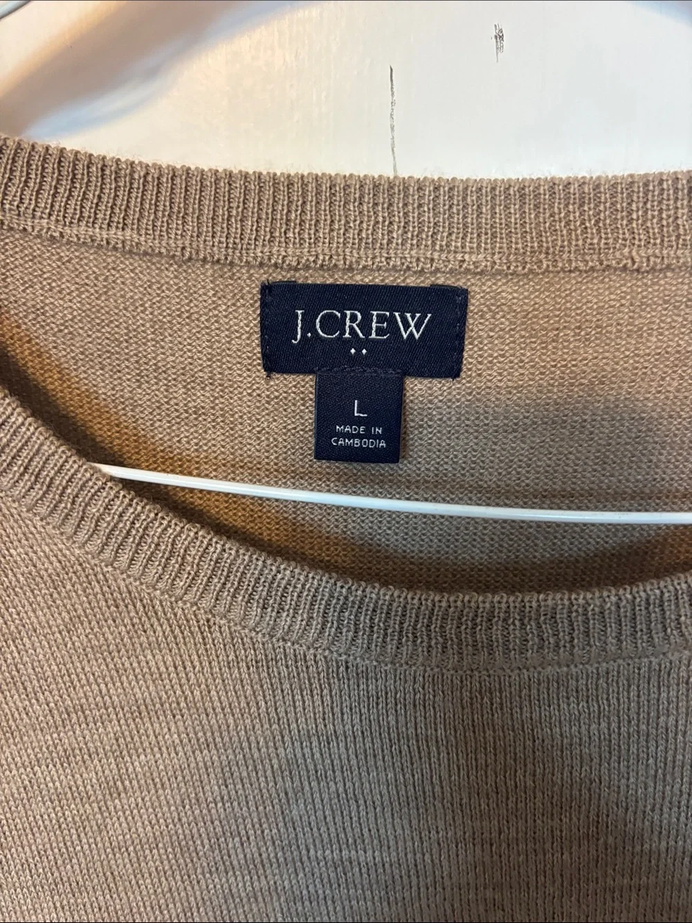 J. Crew Men’s Crewneck Sweater in Taupe Brown